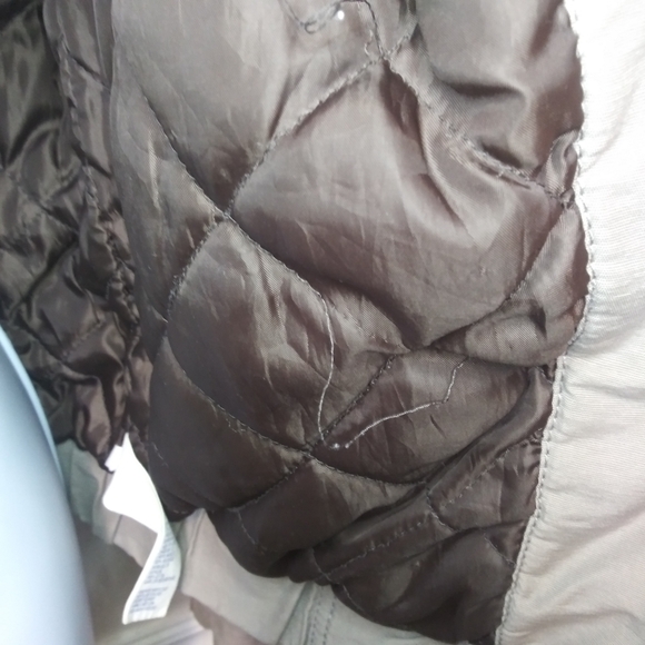 American Eagle 2012 Women's Hooded Khaki Water Resistant Bomber Style Jacket - Picture 12 of 16